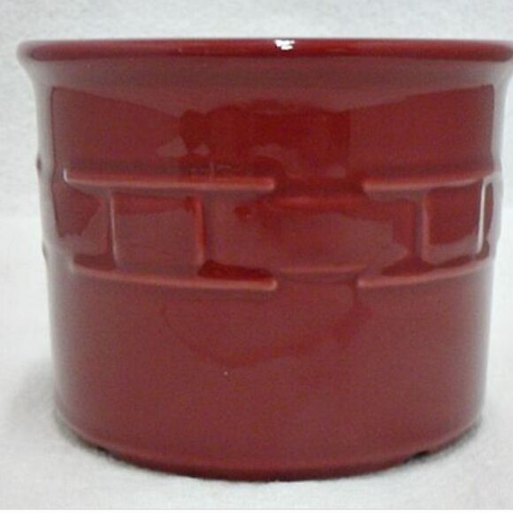 Longaberger Pottery Dark Red Crock - Picture 2 of 8